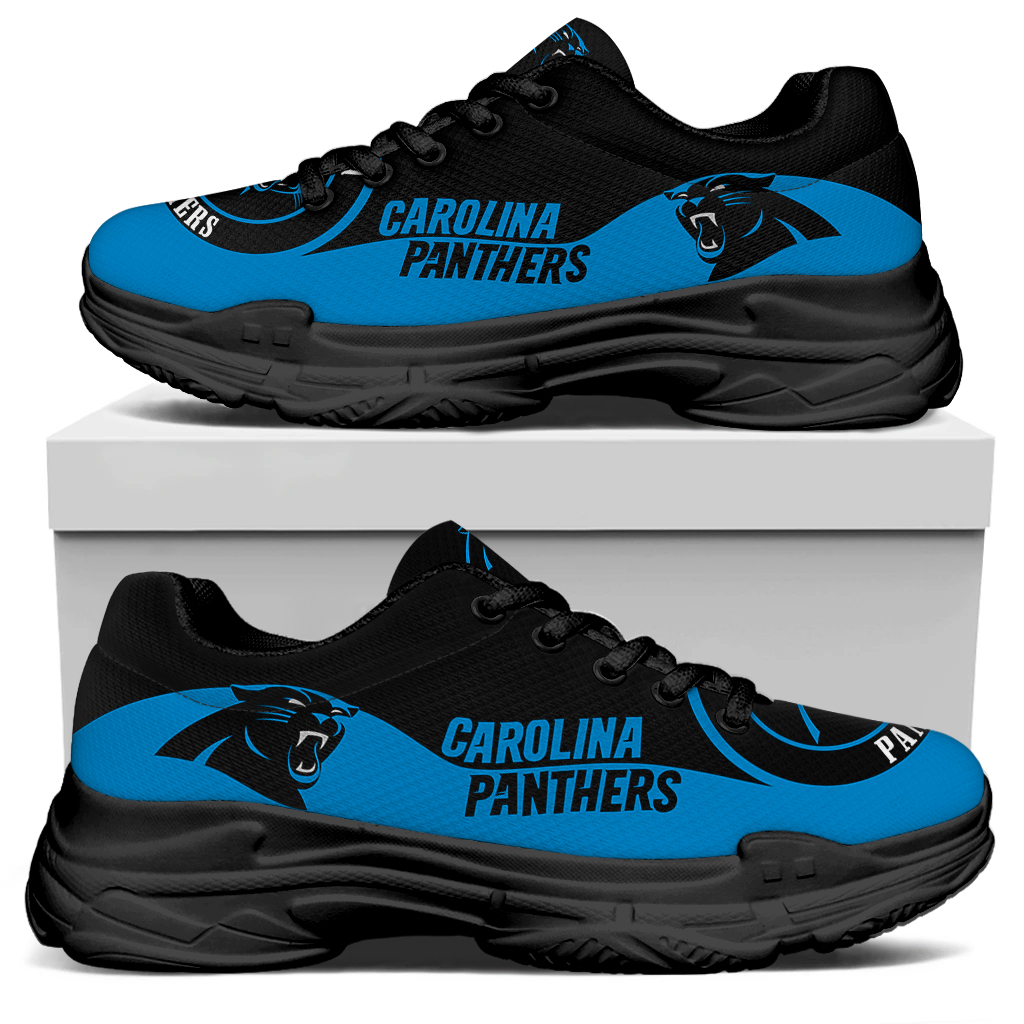 Women's Carolina Panthers Edition Chunky Sneakers With Line 001
